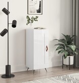 VidaXL Dressoir 34,5x34x90 cm bewerkt hout hoogglans wit