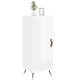 VidaXL Dressoir 34,5x34x90 cm bewerkt hout hoogglans wit