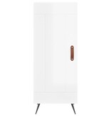 VidaXL Dressoir 34,5x34x90 cm bewerkt hout hoogglans wit