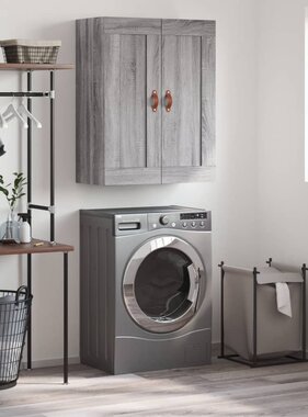 VidaXL Wandkast 69,5x34x90 cm bewerkt hout grijs sonoma eikenkleurig