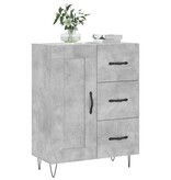 VidaXL Dressoir 69,5x34x90 cm bewerkt hout betongrijs
