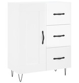 VidaXL Dressoir 69,5x34x90 cm bewerkt hout hoogglans wit