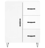 VidaXL Dressoir 69,5x34x90 cm bewerkt hout hoogglans wit