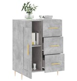 VidaXL Dressoir 69,5x34x90 cm bewerkt hout betongrijs