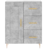 VidaXL Dressoir 69,5x34x90 cm bewerkt hout betongrijs