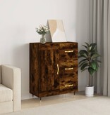 VidaXL Dressoir 69,5x34x90 cm bewerkt hout gerookt eikenkleurig