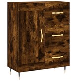 VidaXL Dressoir 69,5x34x90 cm bewerkt hout gerookt eikenkleurig