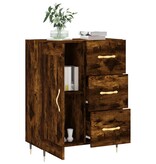 VidaXL Dressoir 69,5x34x90 cm bewerkt hout gerookt eikenkleurig