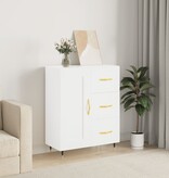 VidaXL Dressoir 69,5x34x90 cm bewerkt hout wit
