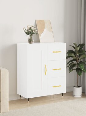 VidaXL Dressoir 69,5x34x90 cm bewerkt hout wit