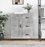 VidaXL Dressoir 69,5x34x90 cm bewerkt hout betongrijs