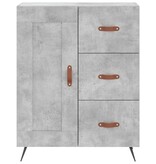 VidaXL Dressoir 69,5x34x90 cm bewerkt hout betongrijs