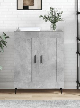 VidaXL Dressoir 69,5x34x90 cm bewerkt hout betongrijs