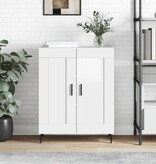 VidaXL Dressoir 69,5x34x90 cm bewerkt hout hoogglans wit