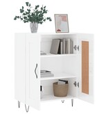 VidaXL Dressoir 69,5x34x90 cm bewerkt hout hoogglans wit