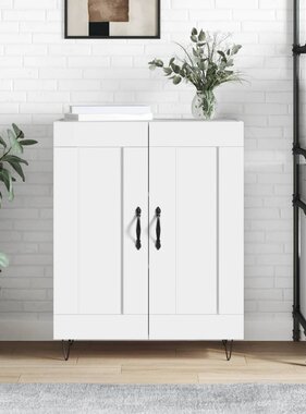 VidaXL Dressoir 69,5x34x90 cm bewerkt hout wit