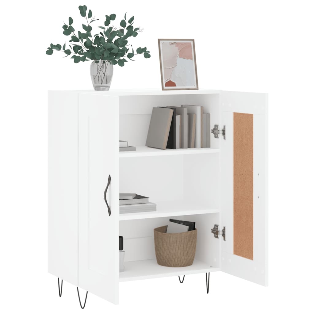 VidaXL Dressoir 69,5x34x90 cm bewerkt hout wit