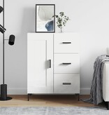 VidaXL Dressoir 69,5x34x90 cm bewerkt hout wit