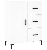 VidaXL Dressoir 69,5x34x90 cm bewerkt hout wit
