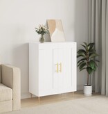 VidaXL Dressoir 69,5x34x90 cm bewerkt hout wit