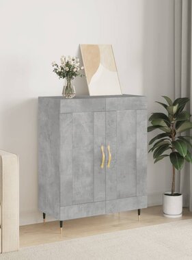 VidaXL Dressoir 69,5x34x90 cm bewerkt hout betongrijs