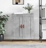 VidaXL Dressoir 69,5x34x90 cm bewerkt hout betongrijs
