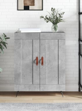 VidaXL Dressoir 69,5x34x90 cm bewerkt hout betongrijs