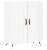 VidaXL Dressoir 69,5x34x90 cm bewerkt hout hoogglans wit