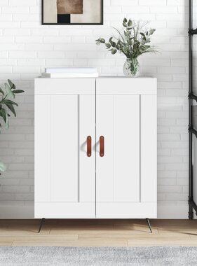 VidaXL Dressoir 69,5x34x90 cm bewerkt hout wit