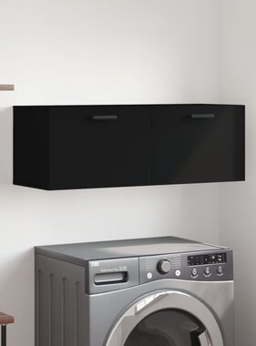 VidaXL Wandkast 100x36,5x35 cm bewerkt hout zwart