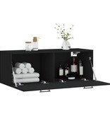 VidaXL Wandkast 100x36,5x35 cm bewerkt hout zwart