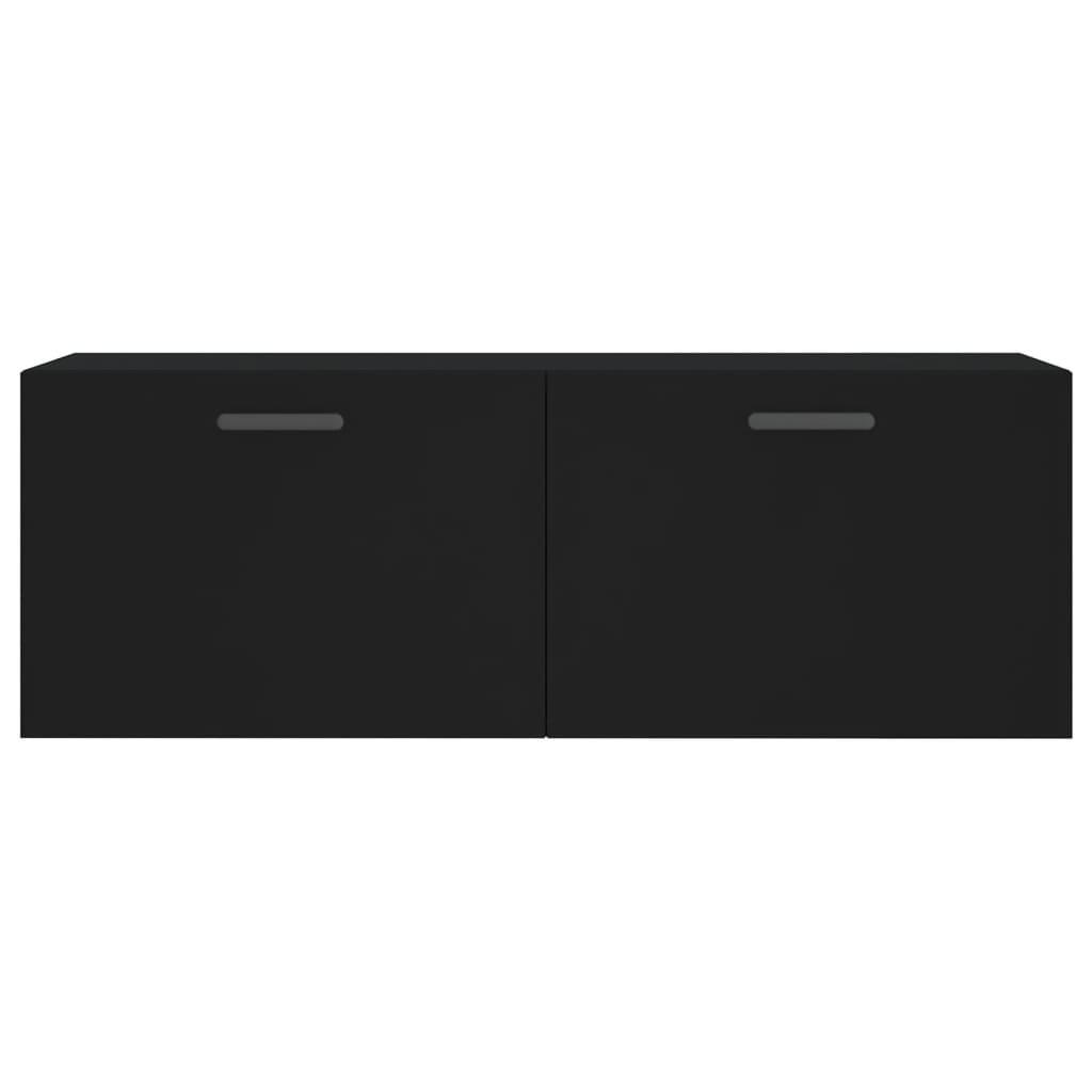 VidaXL Wandkast 100x36,5x35 cm bewerkt hout zwart
