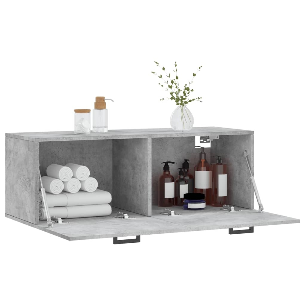 VidaXL Wandkast 100x36,5x35 cm bewerkt hout betongrijs