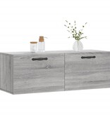 vidaXL Wandkast 100x36,5x35 cm bewerkt hout grijs sonoma eikenkleurig