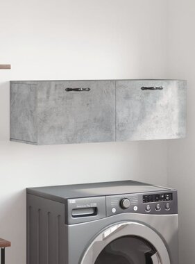 VidaXL Wandkast 100x36,5x35 cm bewerkt hout betongrijs