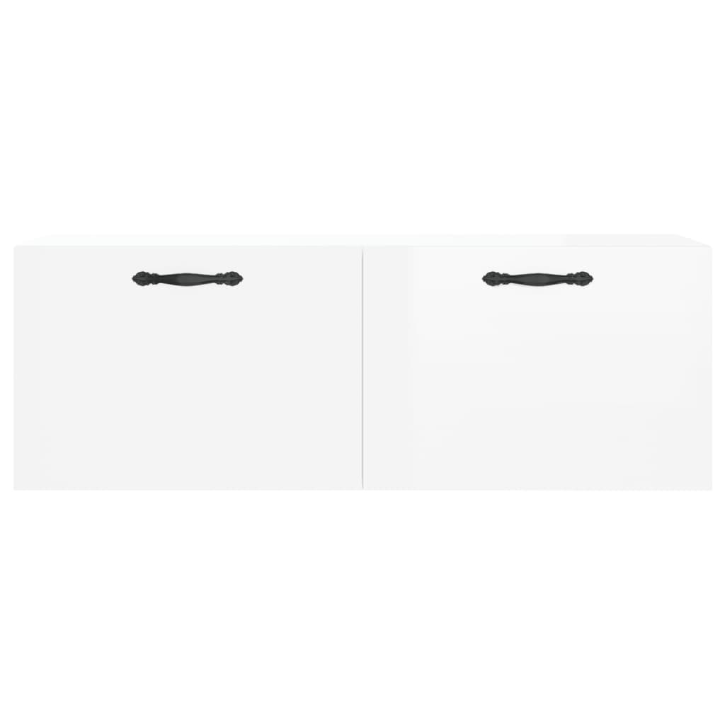 VidaXL Wandkast 100x36,5x35 cm bewerkt hout hoogglans wit