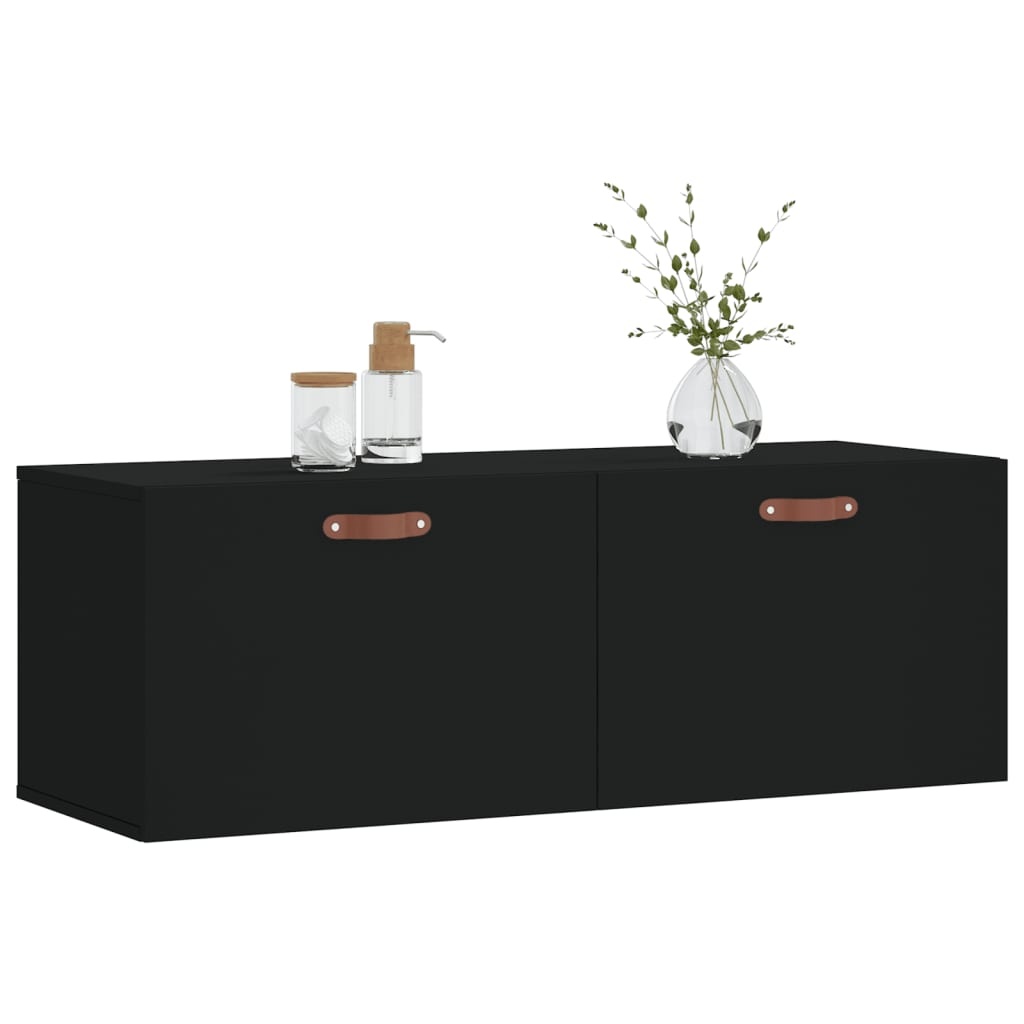 VidaXL Wandkast 100x36,5x35 cm bewerkt hout zwart