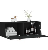 VidaXL Wandkast 100x36,5x35 cm bewerkt hout zwart