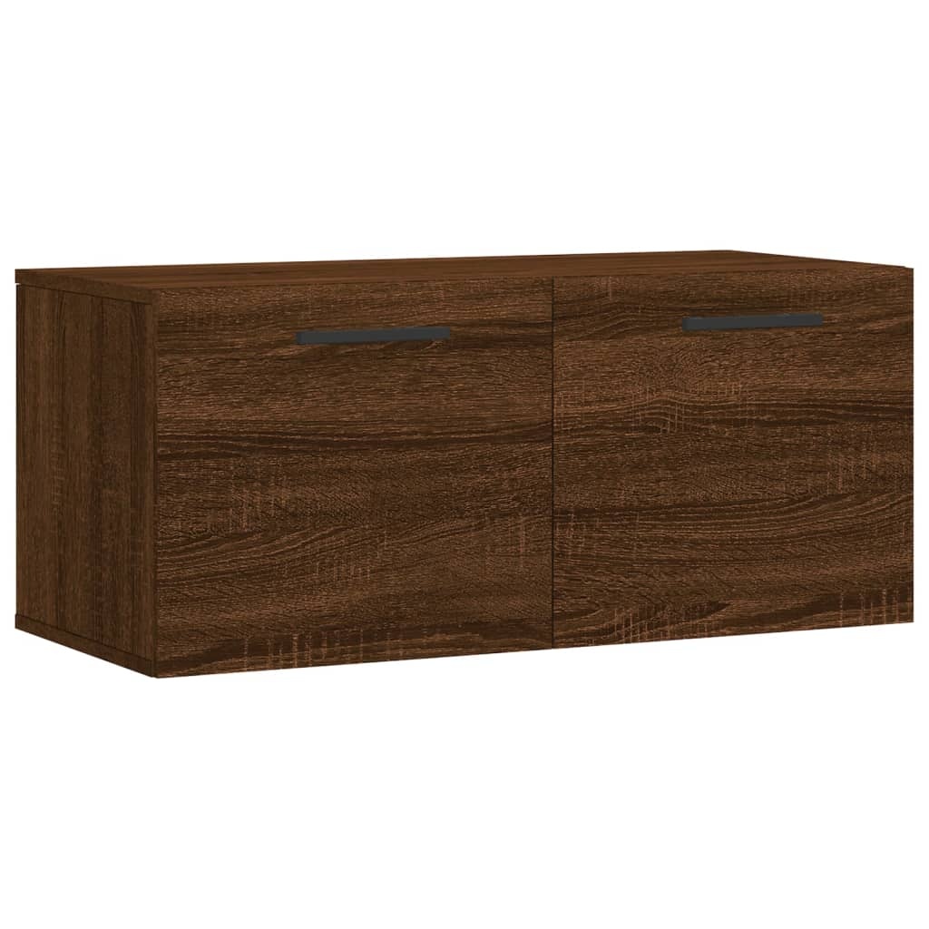 VidaXL Wandkast 80x36,5x35 cm bewerkt hout bruineikenkleurig