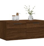 VidaXL Wandkast 80x36,5x35 cm bewerkt hout bruineikenkleurig