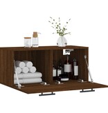 VidaXL Wandkast 80x36,5x35 cm bewerkt hout bruineikenkleurig