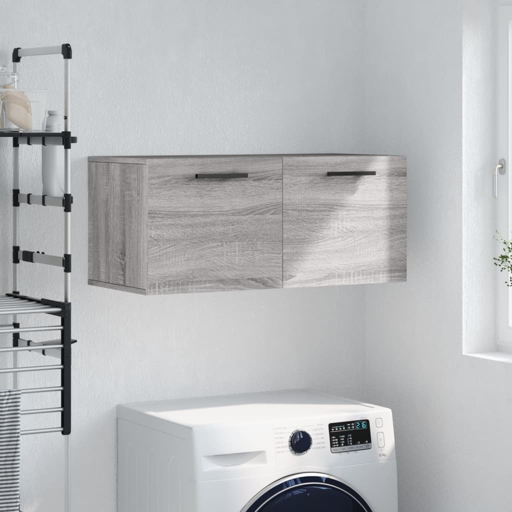 VidaXL Wandkast 80x36,5x35 cm bewerkt hout grijs sonoma eikenkleurig