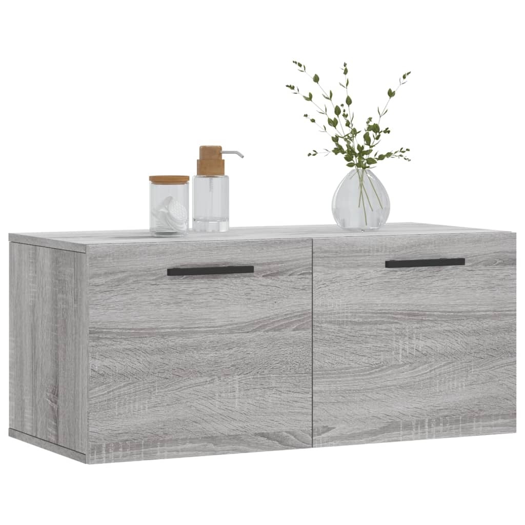 VidaXL Wandkast 80x36,5x35 cm bewerkt hout grijs sonoma eikenkleurig