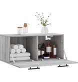 VidaXL Wandkast 80x36,5x35 cm bewerkt hout grijs sonoma eikenkleurig