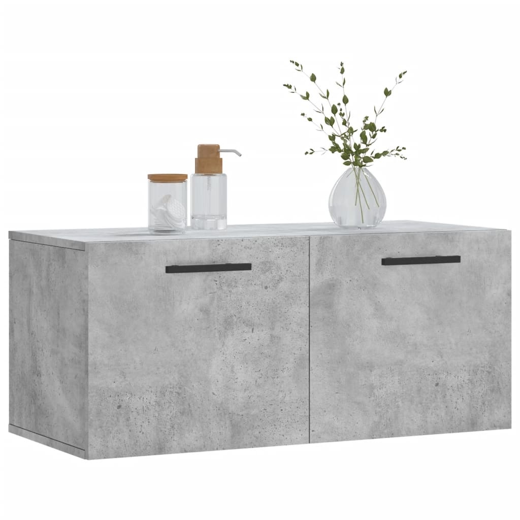 VidaXL Wandkast 80x36,5x35 cm bewerkt hout betongrijs