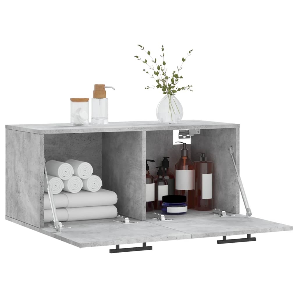 VidaXL Wandkast 80x36,5x35 cm bewerkt hout betongrijs