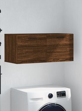 VidaXL Wandkast 80x36,5x35 cm bewerkt hout bruineikenkleurig