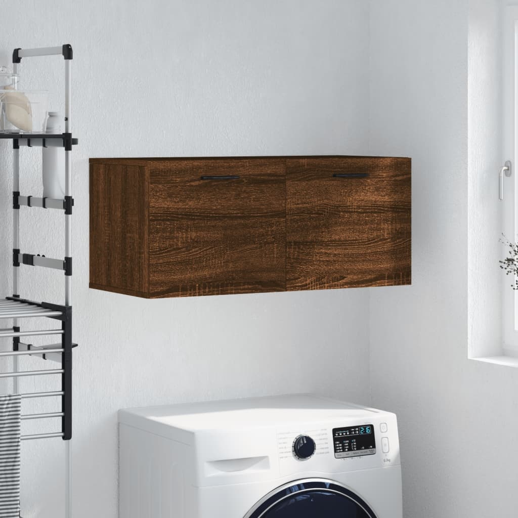 VidaXL Wandkast 80x36,5x35 cm bewerkt hout bruineikenkleurig