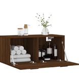 VidaXL Wandkast 80x36,5x35 cm bewerkt hout bruineikenkleurig