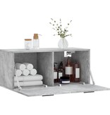 VidaXL Wandkast 80x36,5x35 cm bewerkt hout betongrijs